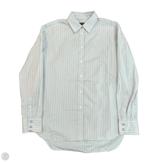 Top Long Sleeve By Rag And Bone In Grey & White, Size: S