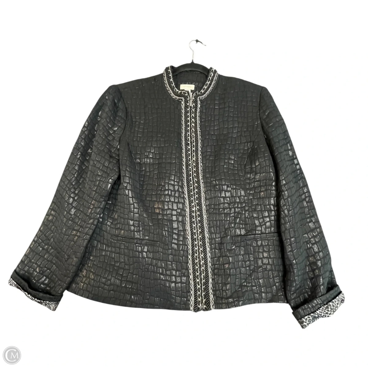 Jacket Other By Chicos In Black, Size: L