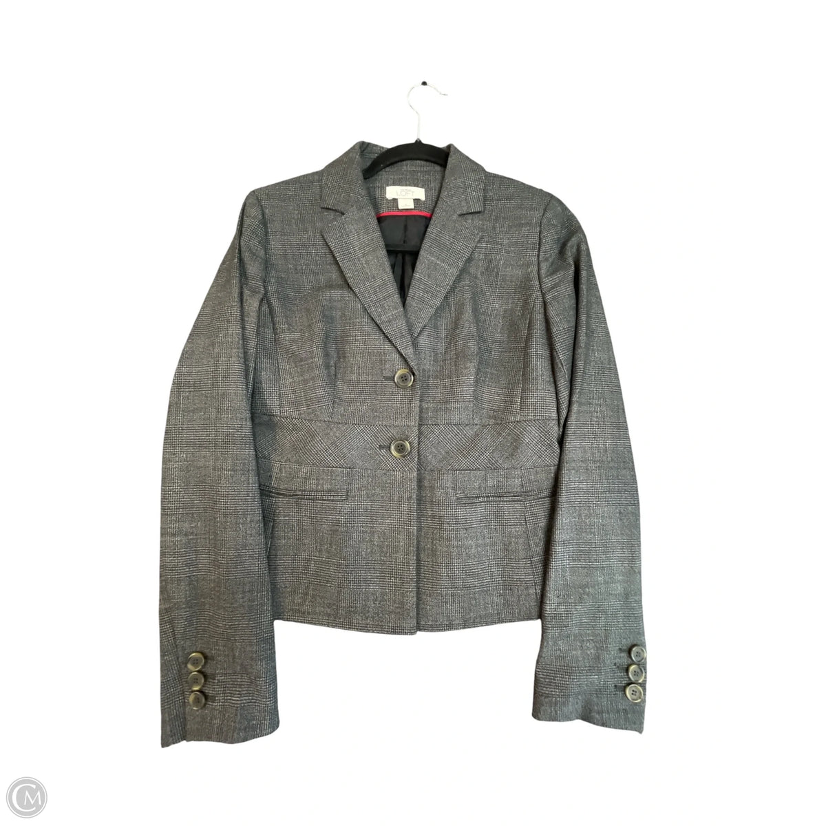Blazer By Loft In Black & Grey, Size: 0