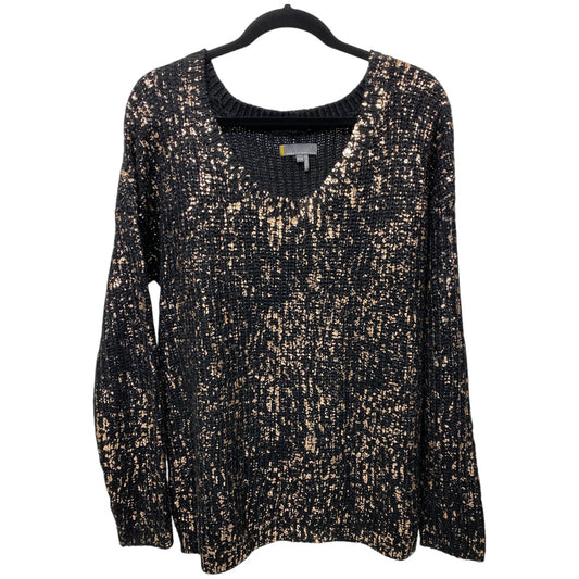 Sweater By Jeans By Buffalo In Black & Gold, Size: M