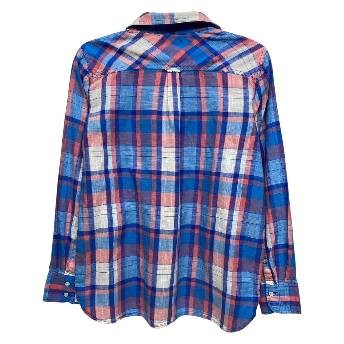 Top Long Sleeve By J. Crew In Plaid Pattern, Size: Xs