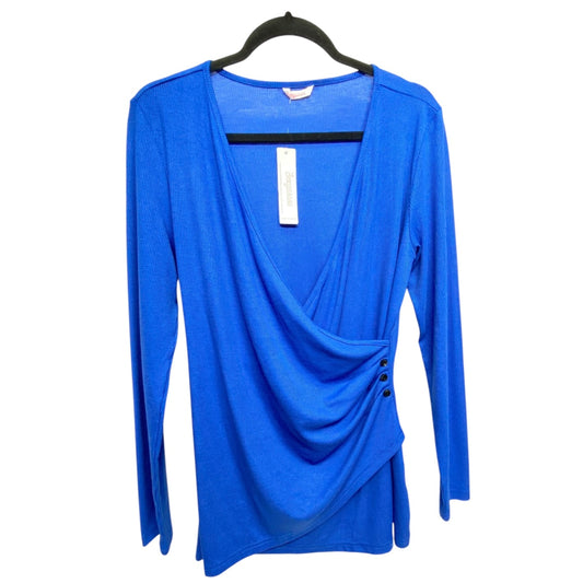 Top Long Sleeve By Clothes Mentor In Blue, Size: L