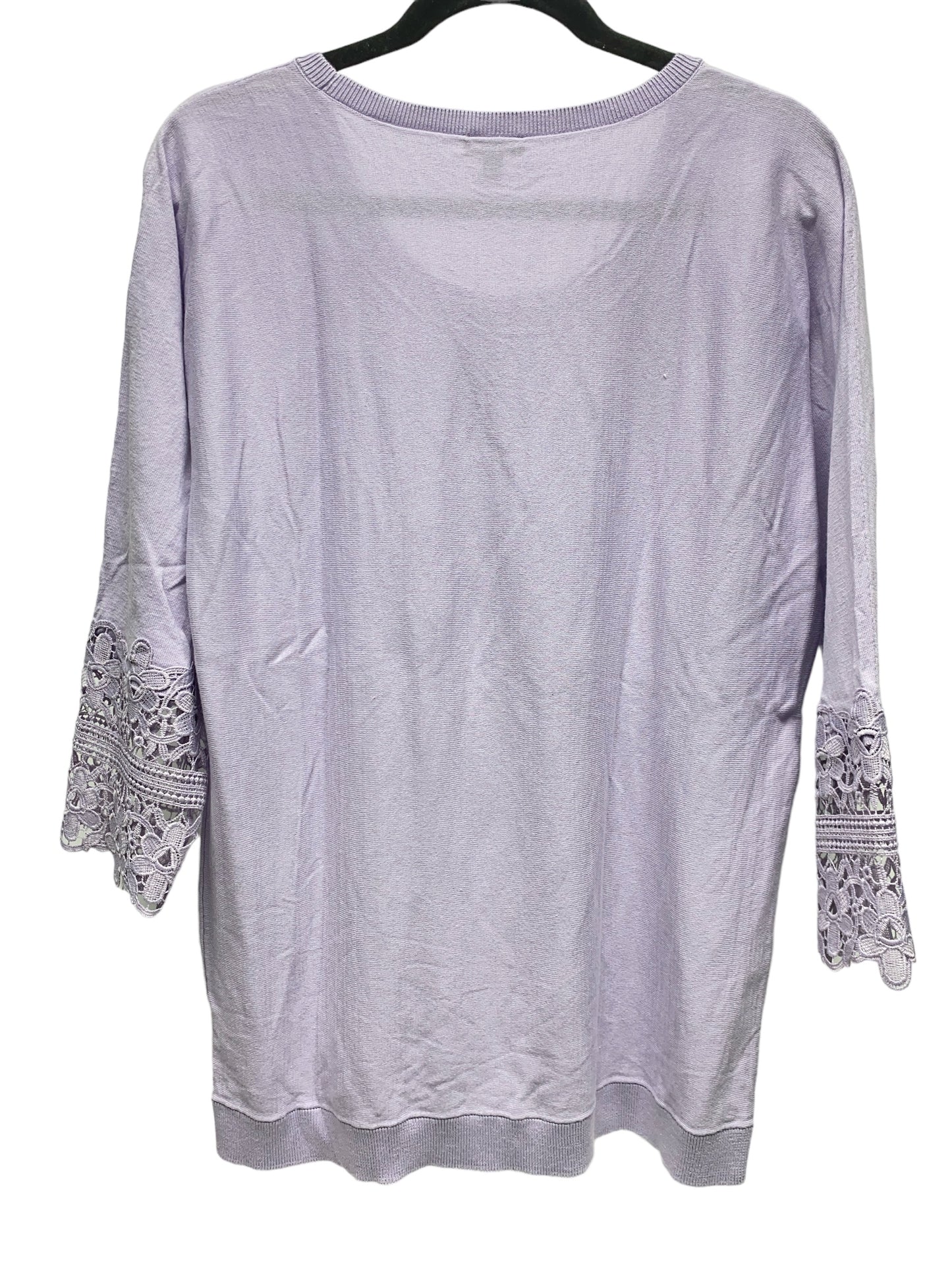 Top Long Sleeve By Talbots In Purple, Size: L