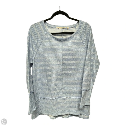 Top Long Sleeve By Soft Surroundings In Blue & White, Size: M