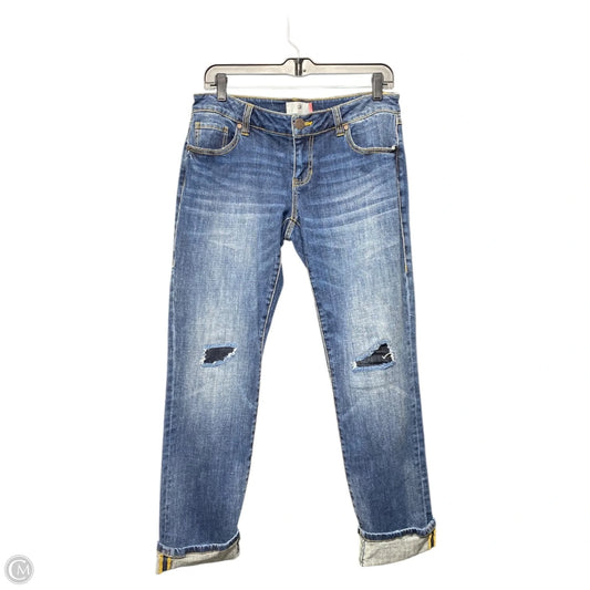 Jeans Boyfriend By Cabi In Blue Denim, Size: 4