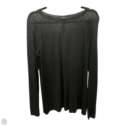 Sweater Cardigan Designer By Lafayette 148 In Black, Size: S
