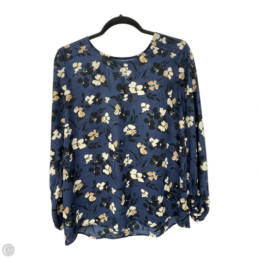 Top Long Sleeve By West Kei In Floral Print, Size: M