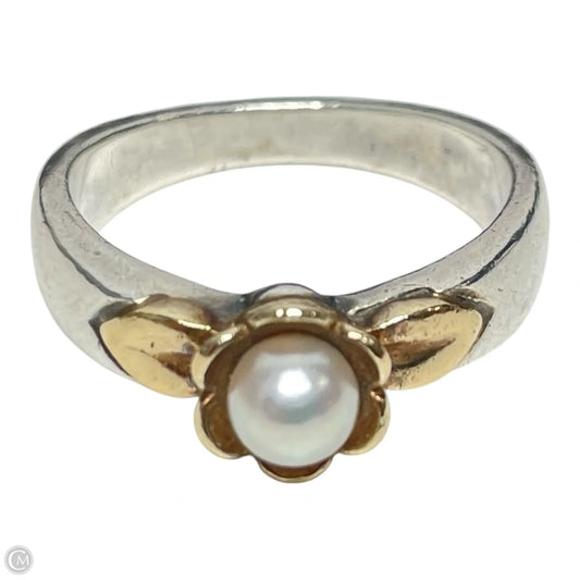 Ring 14K Gold & Sterling Silver & Pearl By James Avery, Size: 7.5