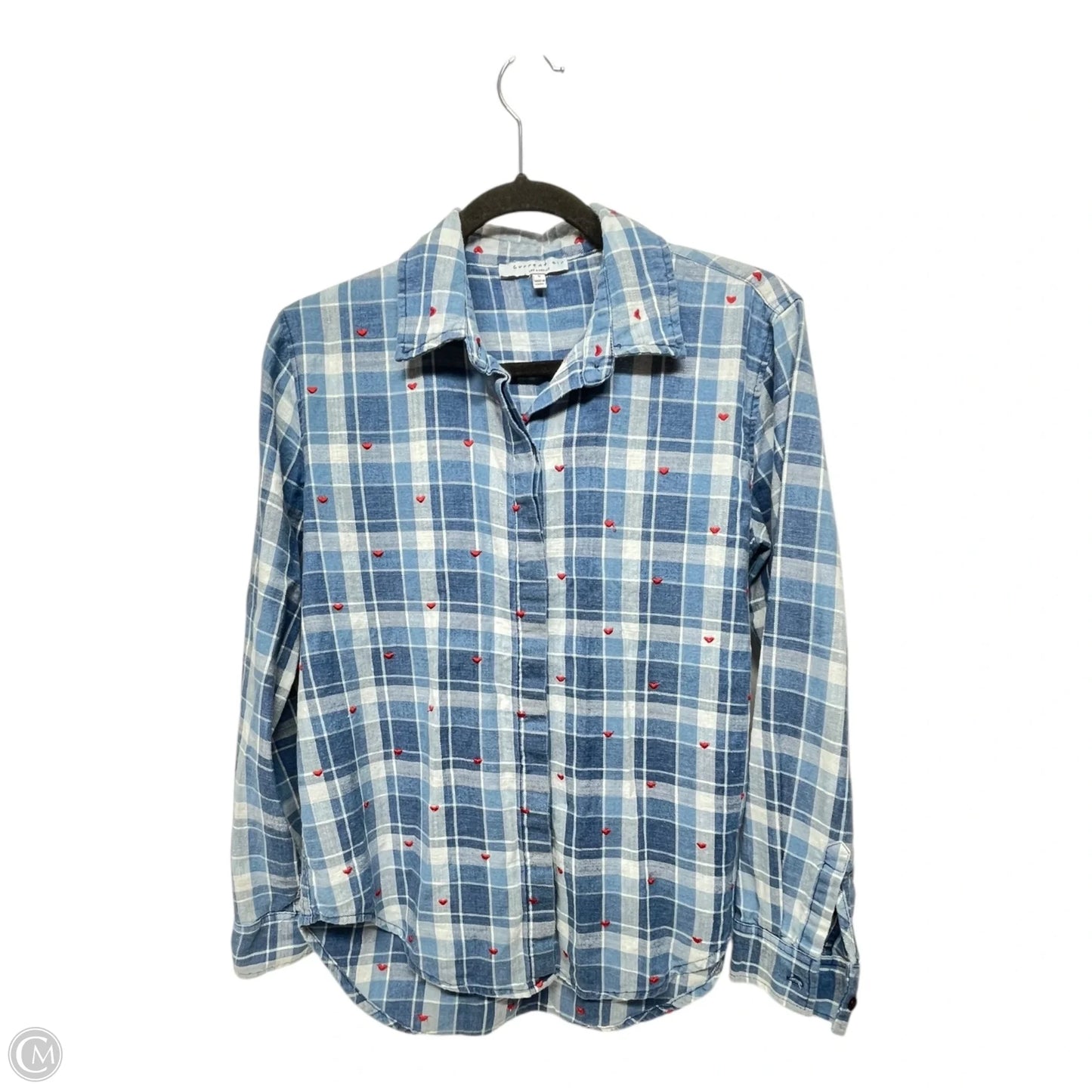 Top Long Sleeve By Current Air In Plaid Pattern, Size: S