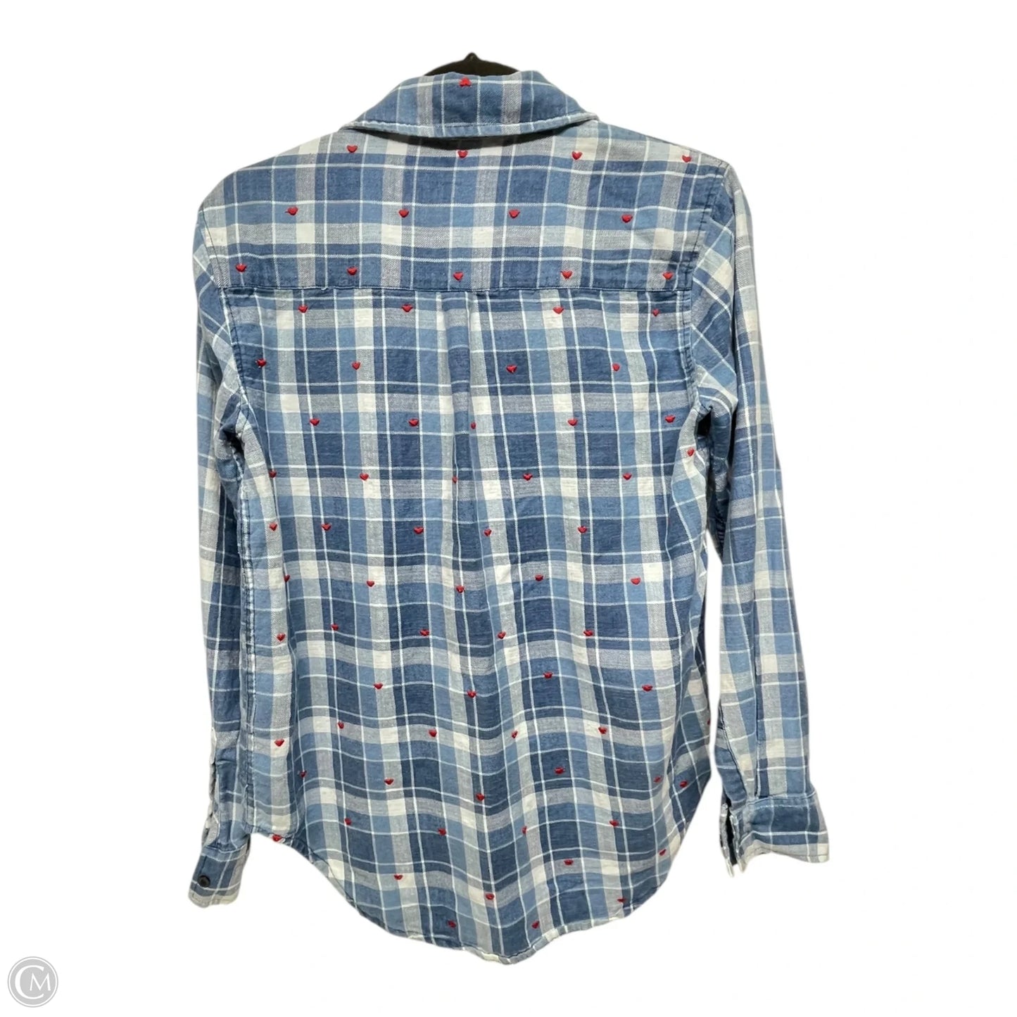 Top Long Sleeve By Current Air In Plaid Pattern, Size: S