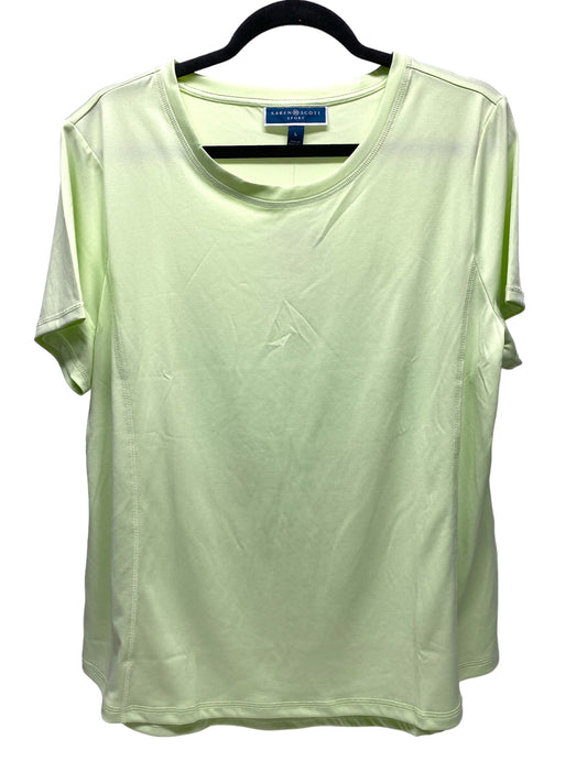 Top Short Sleeve By Karen Scott In Green, Size: L