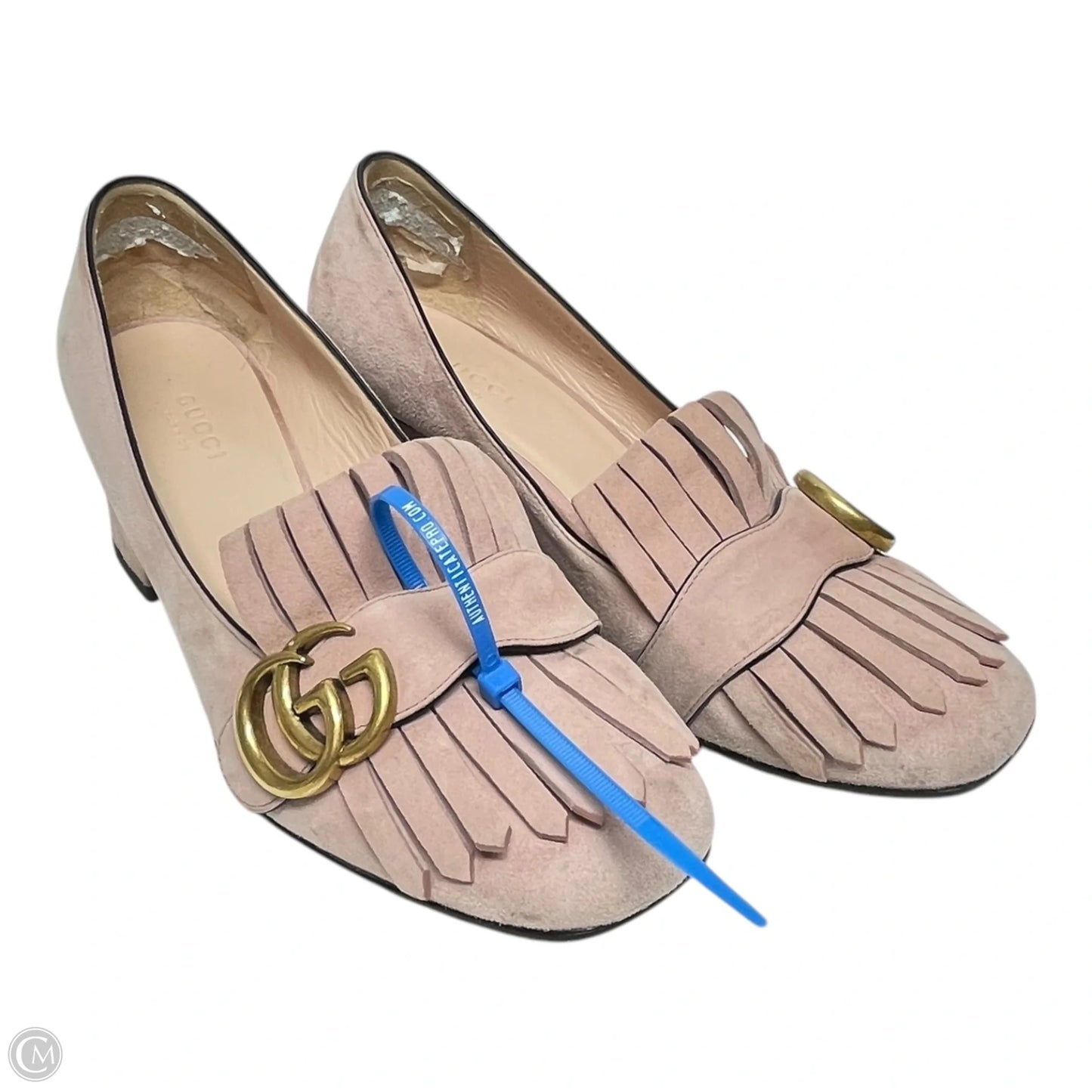 Shoes Luxury Designer By Gucci In Pink, Size: 6