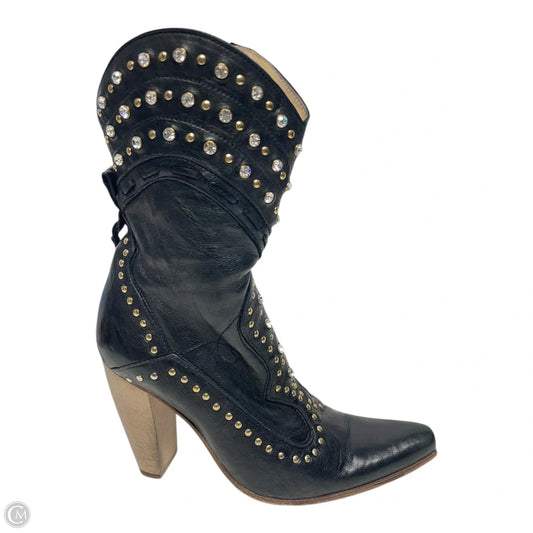 Boots Western By El Vaquero In Black, Size: 7.5