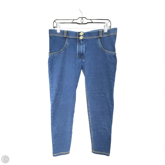 Jeans Skinny By Freddy In Blue Denim, Size: Xl