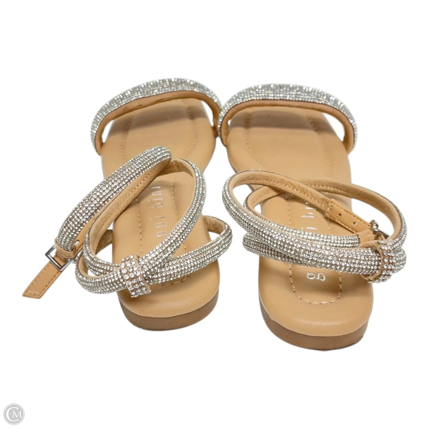 Sandals Flats By Gianni Bini In Silver & Tan, Size: 8.5