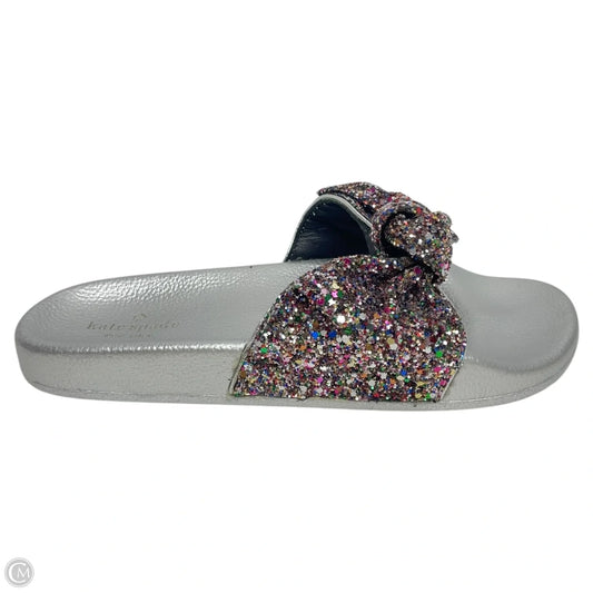 Sandals Designer By Kate Spade In Silver, Size: 6