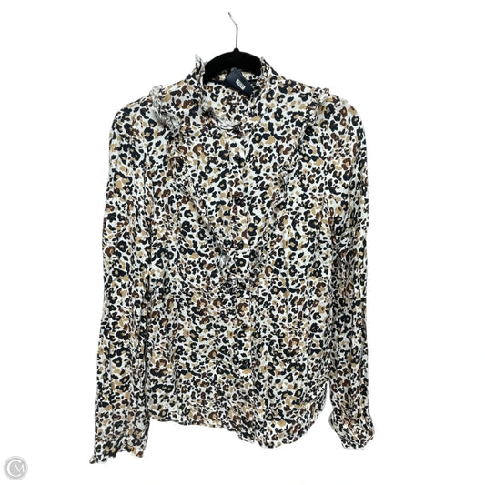 Top Long Sleeve By Maeve In Animal Print, Size: S