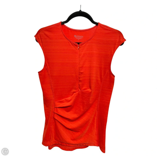 Athletic Top Short Sleeve By Athleta In Orange, Size: S