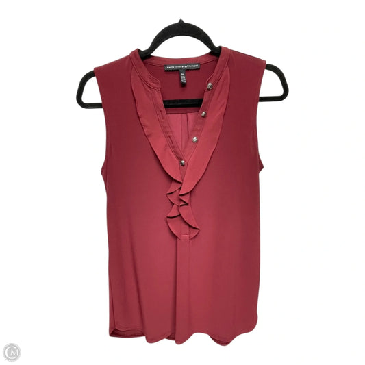 Top Sleeveless By White House Black Market In Red, Size: Xs