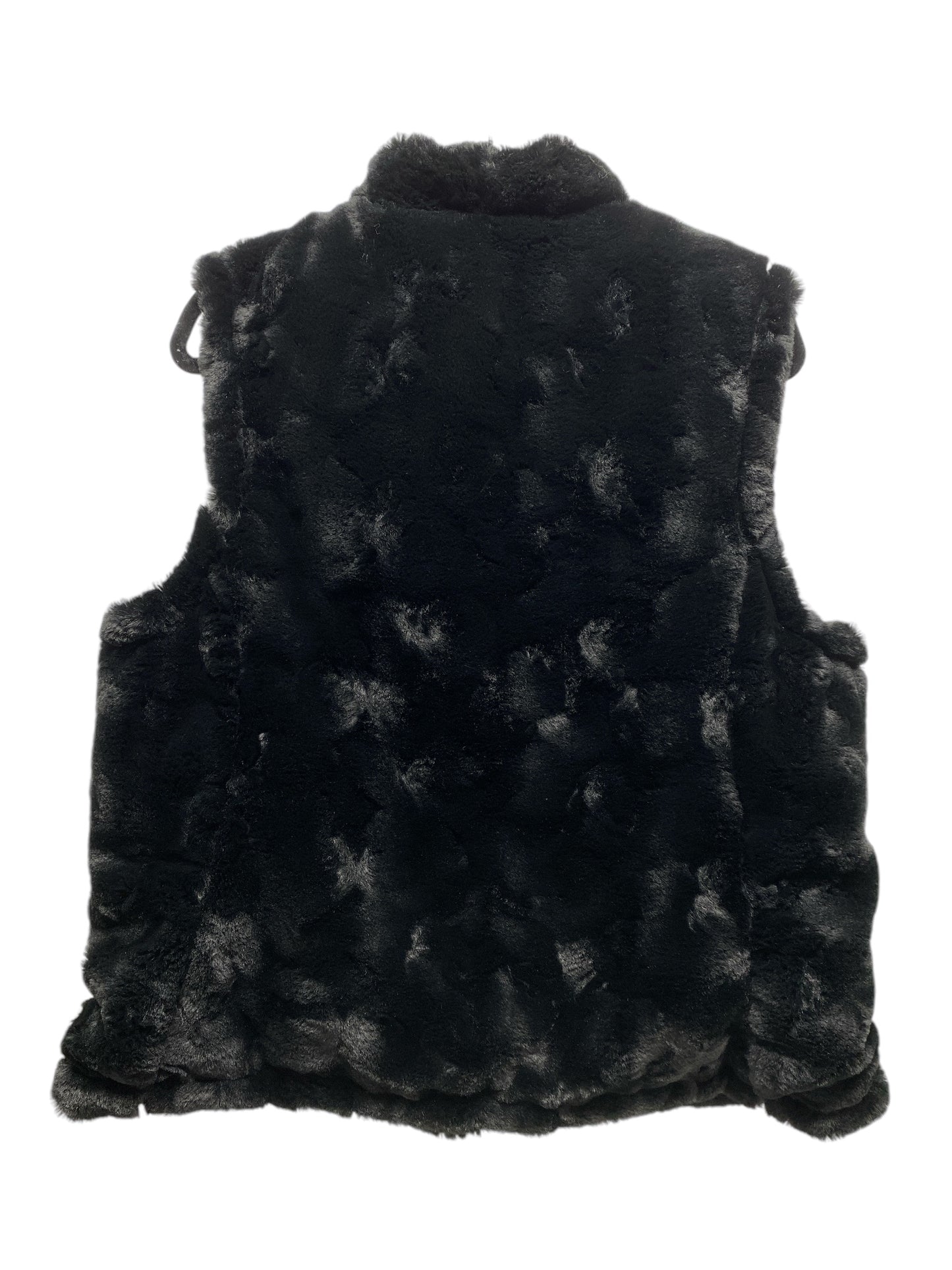 Vest Faux Fur & Sherpa By Clothes Mentor In Black, Size: M