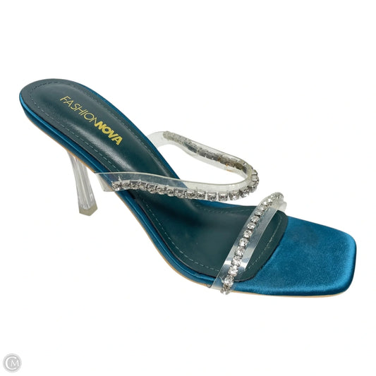 Shoes Heels Stiletto By Fashion Nova In Teal, Size: 8.5