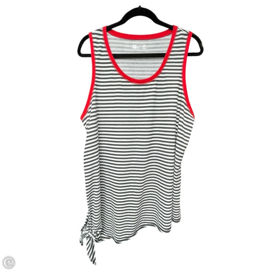 Top Sleeveless By Xersion In Striped Pattern, Size: Xl