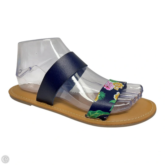 Sandals Flats By Old Navy In Floral Print, Size: 8