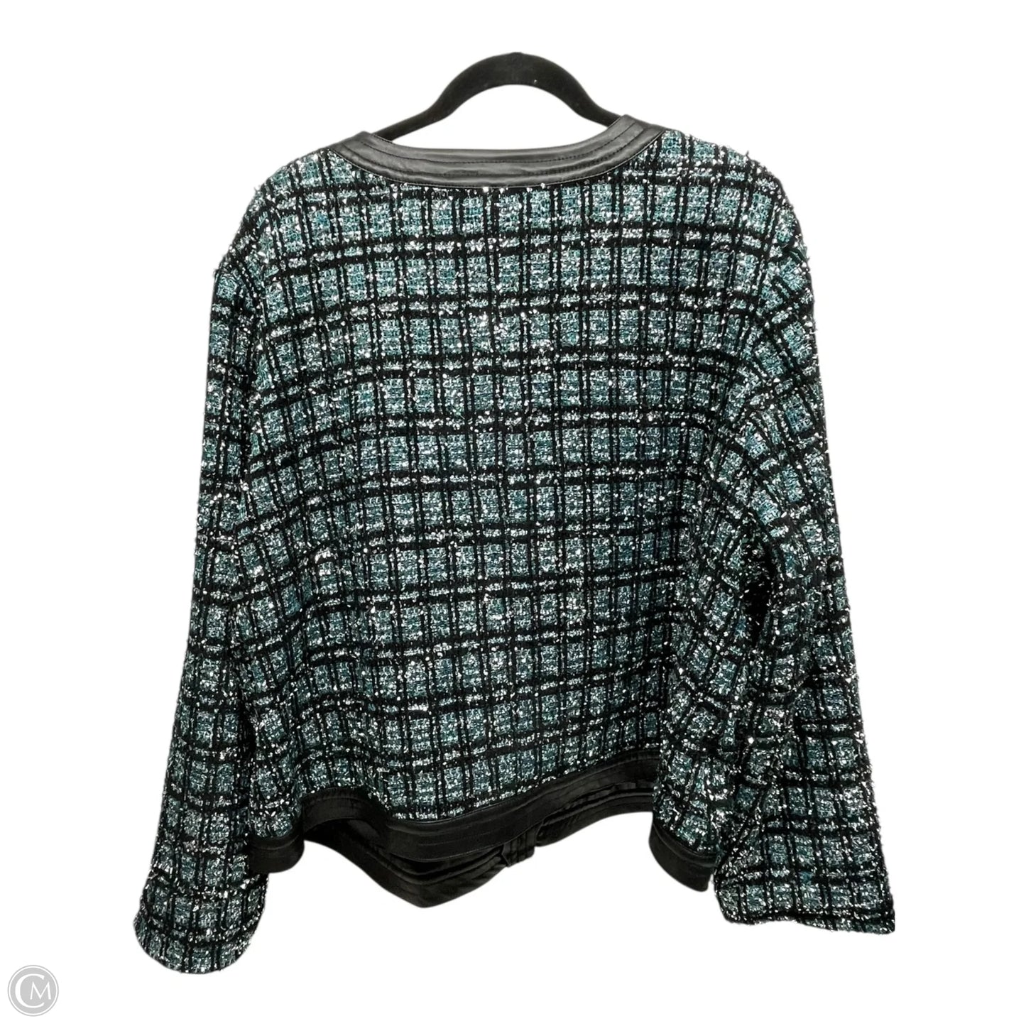 Blazer By Cato In Black & Blue, Size: 4x
