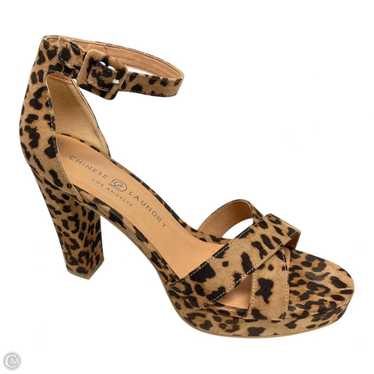 Shoes Heels Block By Chinese Laundry In Animal Print, Size: 10