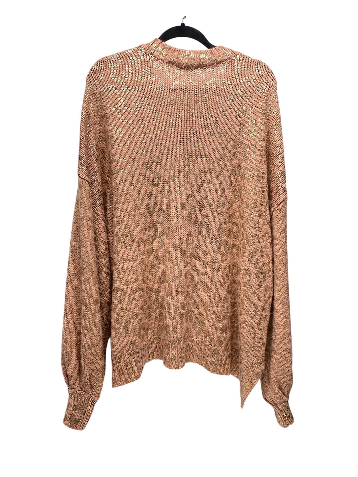 Sweater By Jodifl In Gold & Pink, Size: L