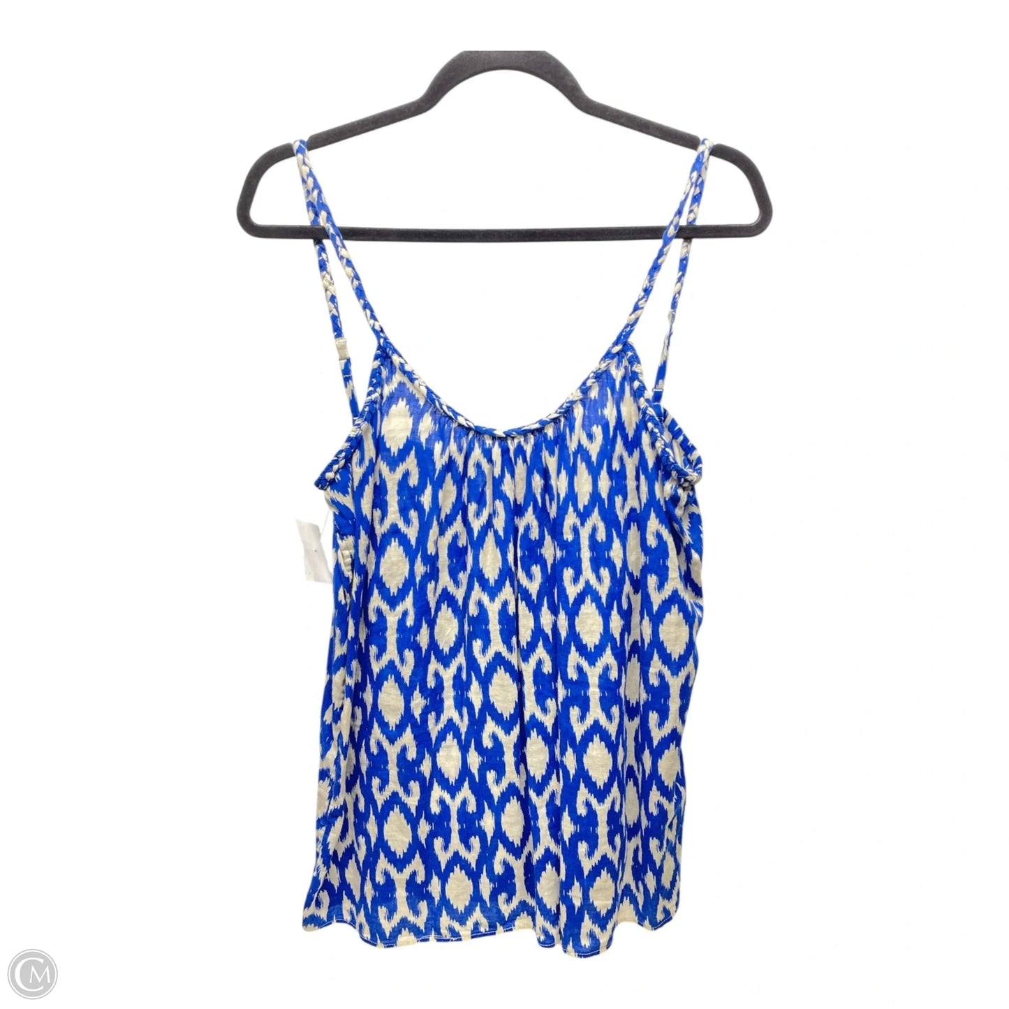 Top Sleeveless By Gap In Blue & Cream, Size: M