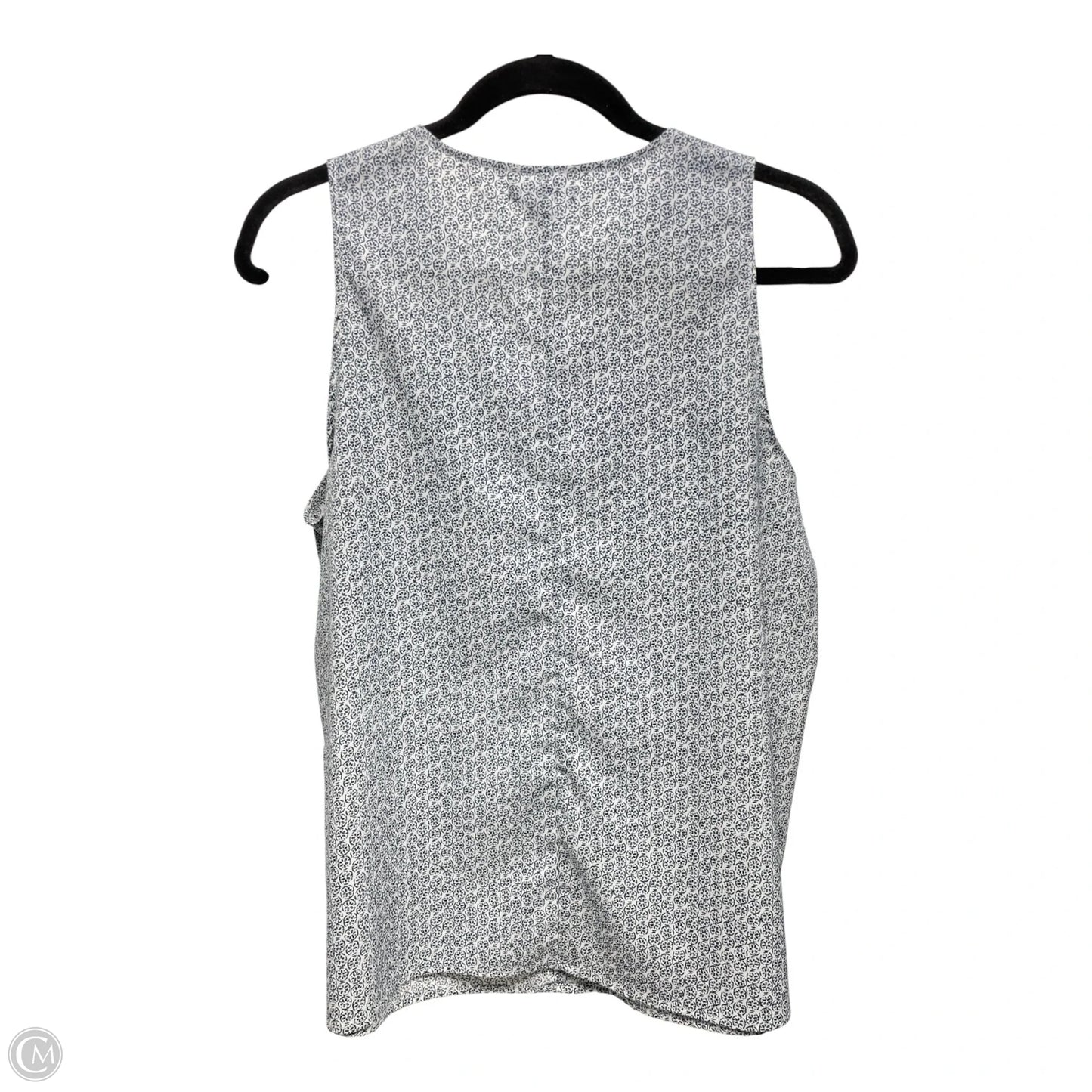Top Sleeveless By Gap In Blue & White, Size: M