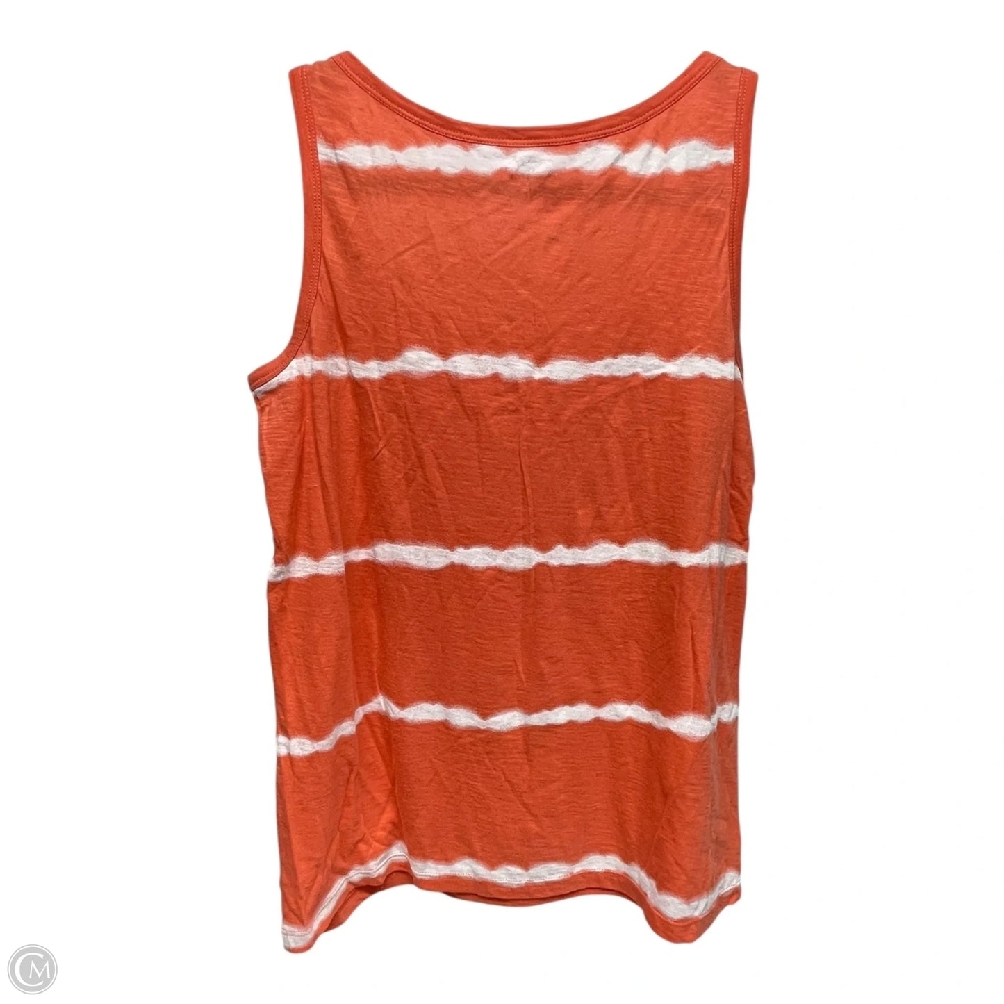 Tank Top By Loft In Orange & White, Size: M