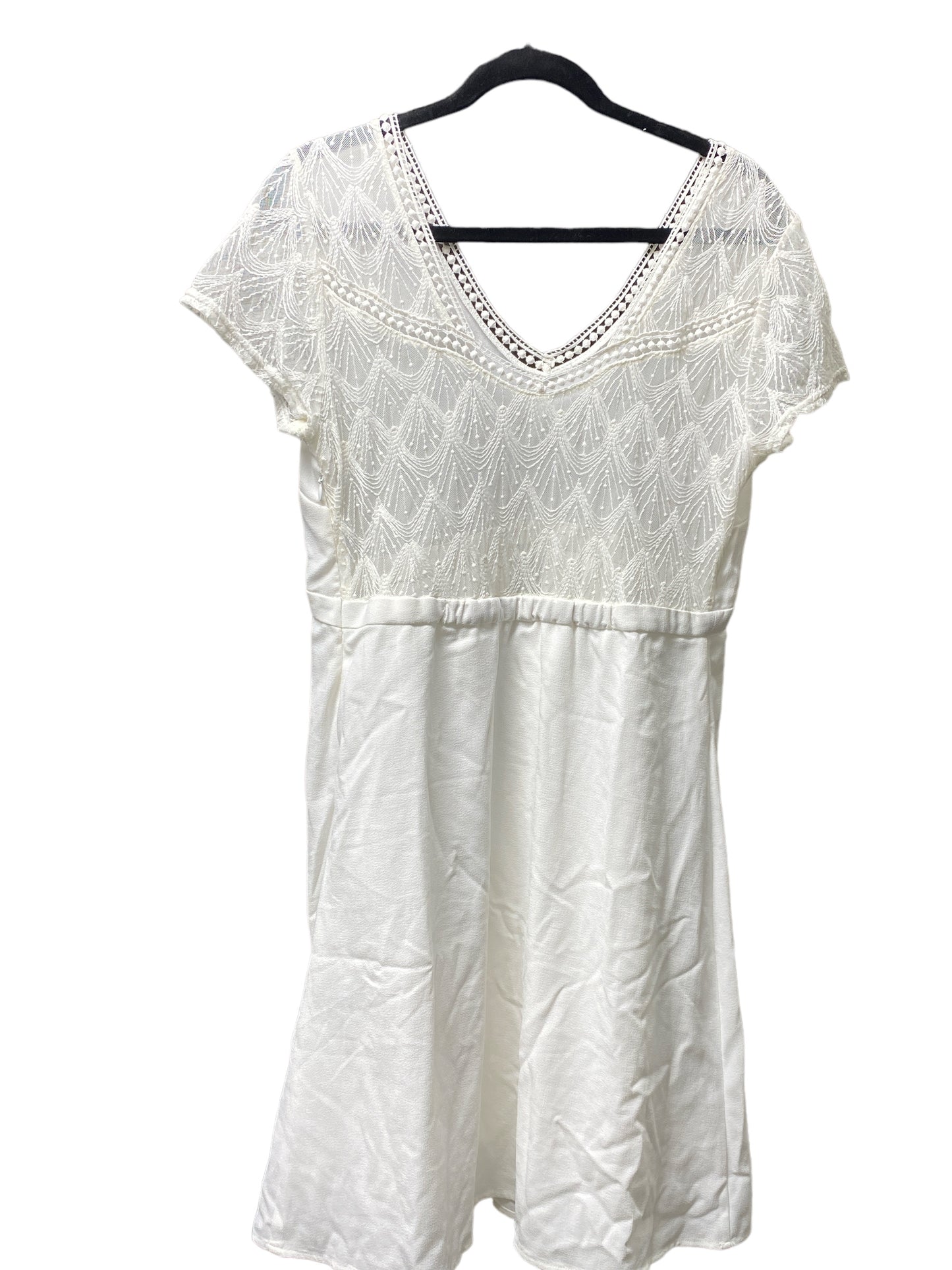 Ivory Dress Casual Short French Bazaar, Size L