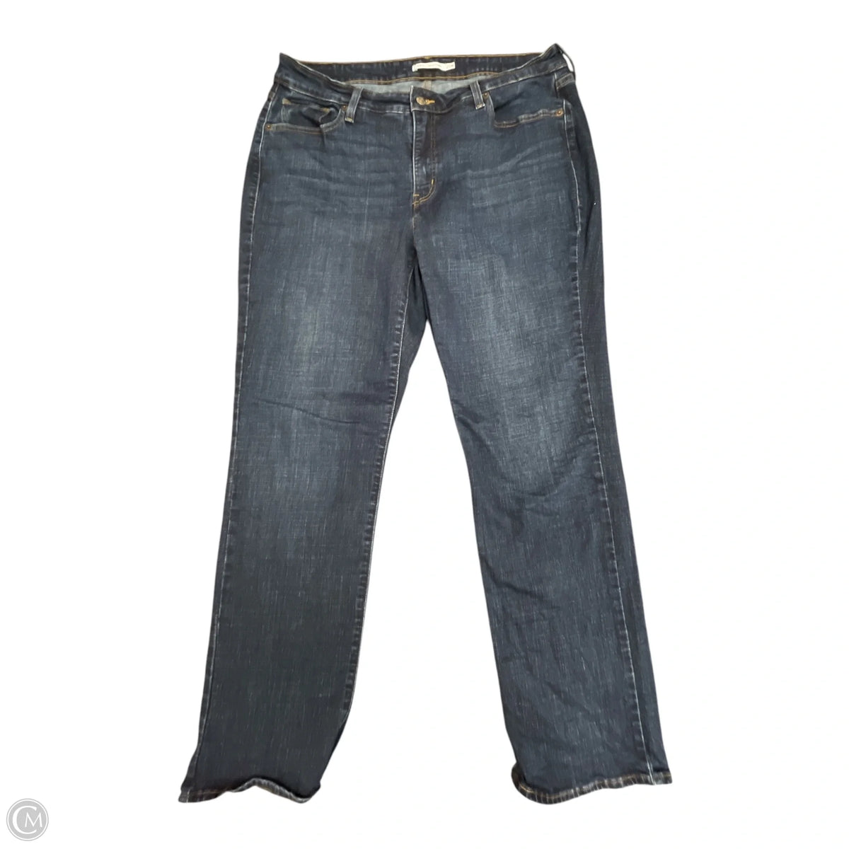 Jeans Straight By Levis In Blue Denim, Size: 20