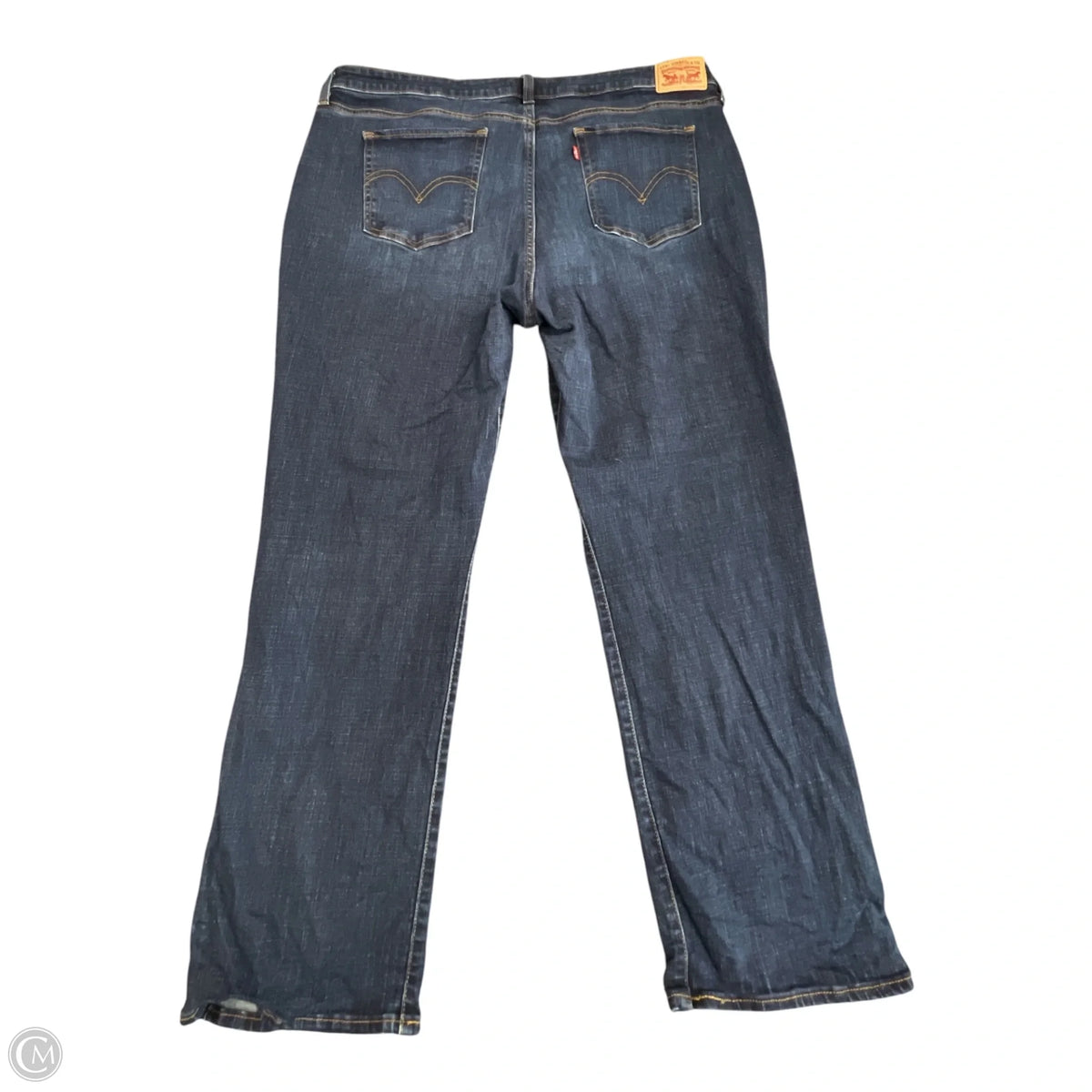 Jeans Straight By Levis In Blue Denim, Size: 20
