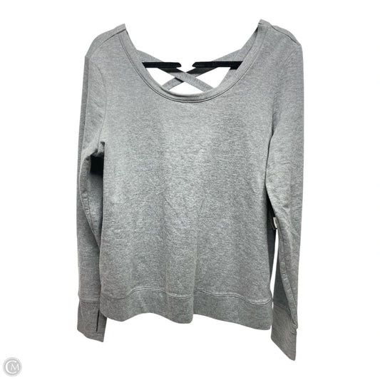 Athletic Top Long Sleeve Collar By Old Navy In Grey, Size: M