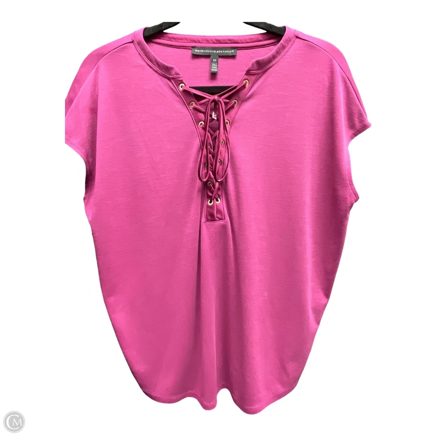 Top Short Sleeve By White House Black Market In Purple, Size: Xs