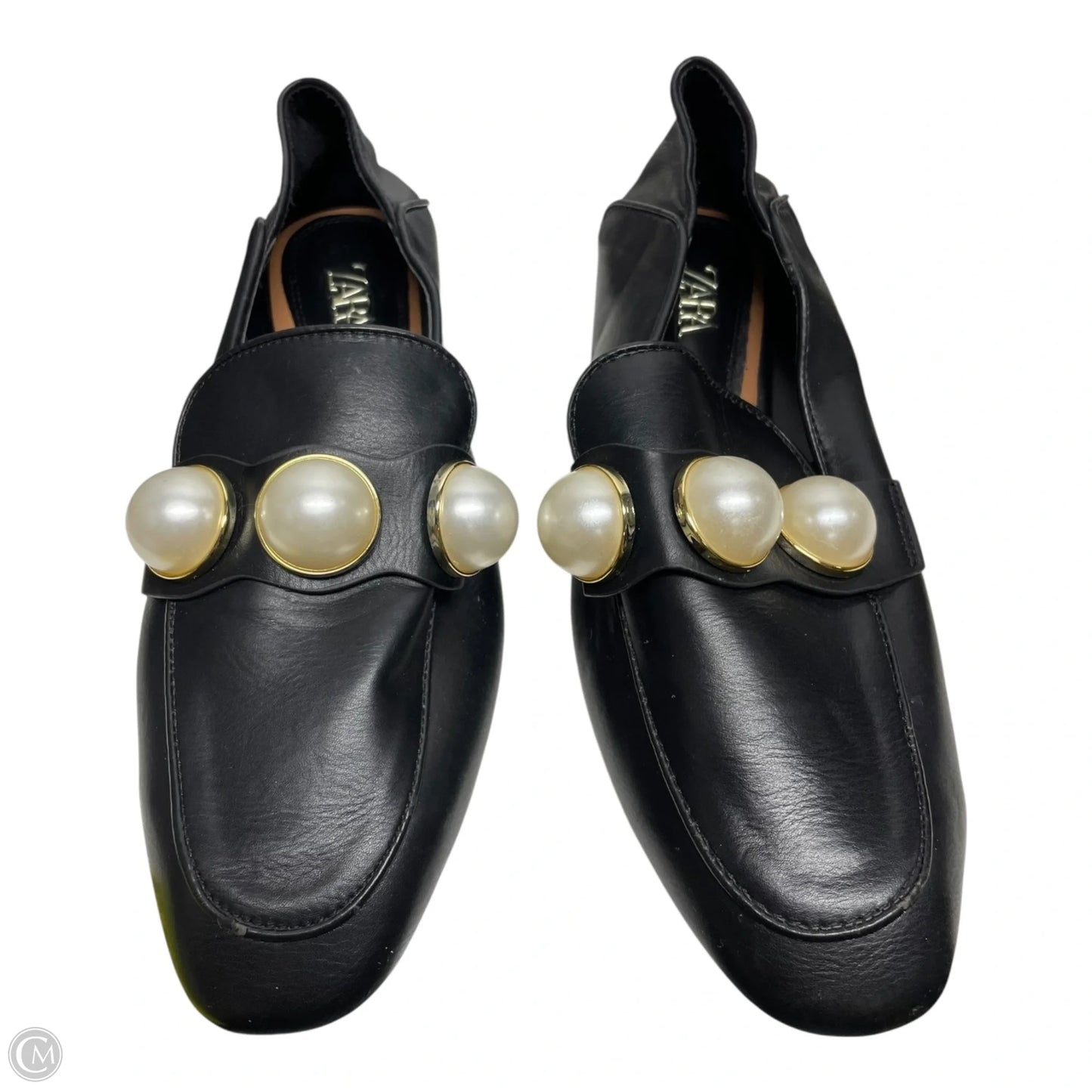 Shoes Flats By Zara In Black & White, Size: 6.5
