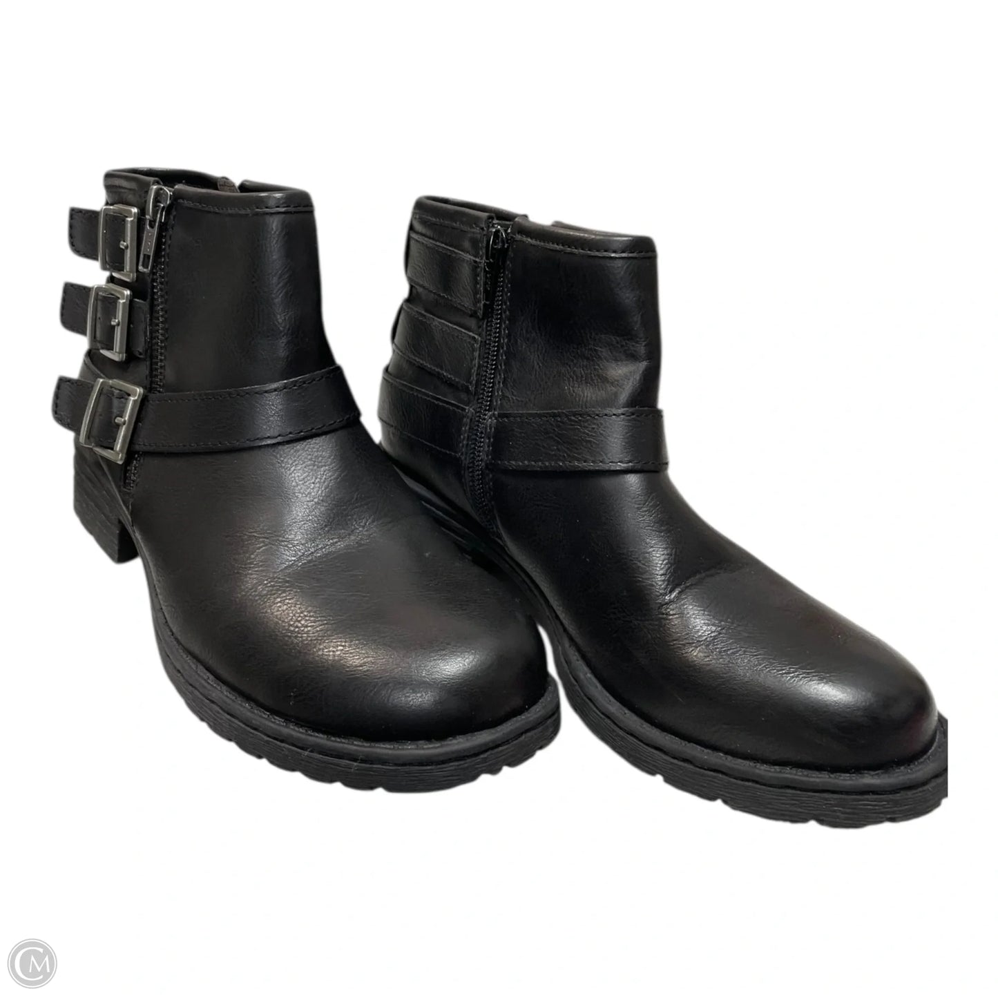 Boots Ankle Heels By Boc In Black, Size: 6.5