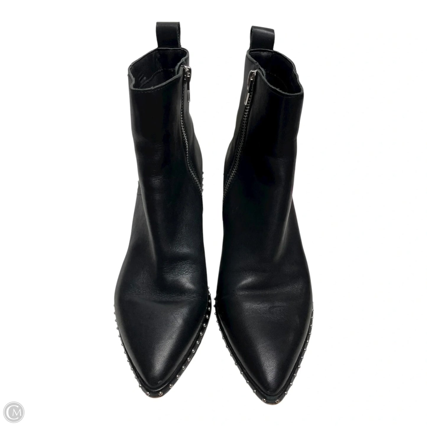 Boots Ankle Heels By Dolce Vita In Black & Silver, Size: 7