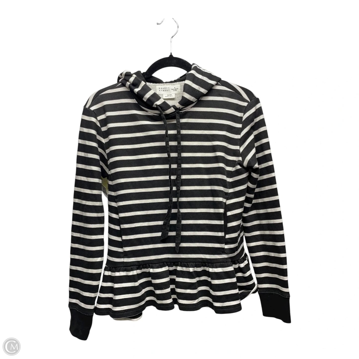 Sweatshirt Designer By Kate Spade In Black & White, Size: Xxs