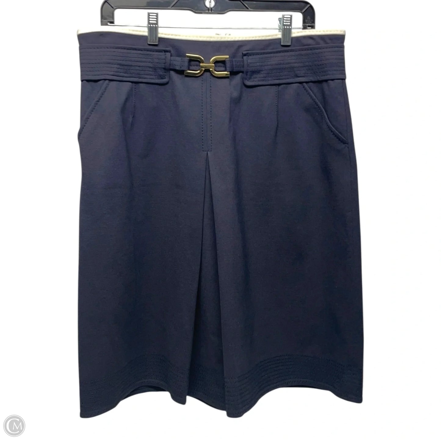 Skirt Midi By Ann Taylor In Navy, Size: 12