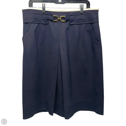 Skirt Midi By Ann Taylor In Navy, Size: 12