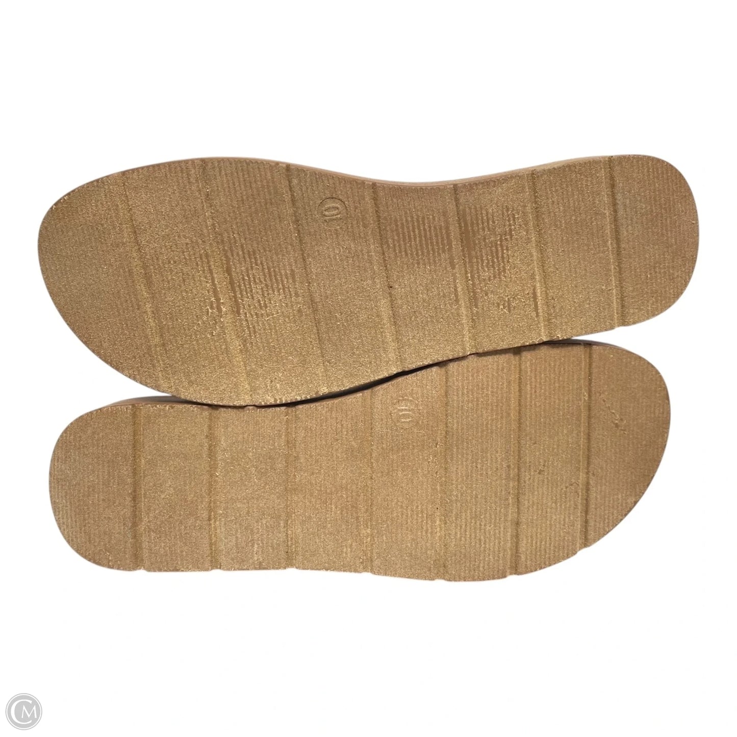 Sandals Flats By Corkys In Tan & White, Size: 10