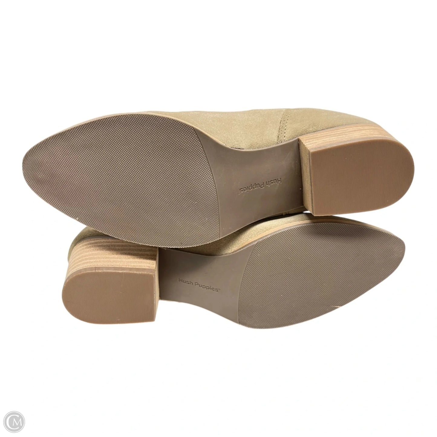 Boots Ankle Heels By Hush Puppies In Taupe, Size: 9.5