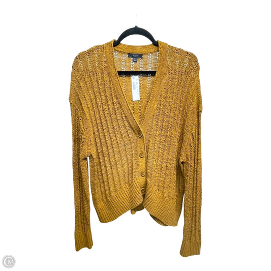 Sweater Cardigan By J. Crew In Yellow, Size: L