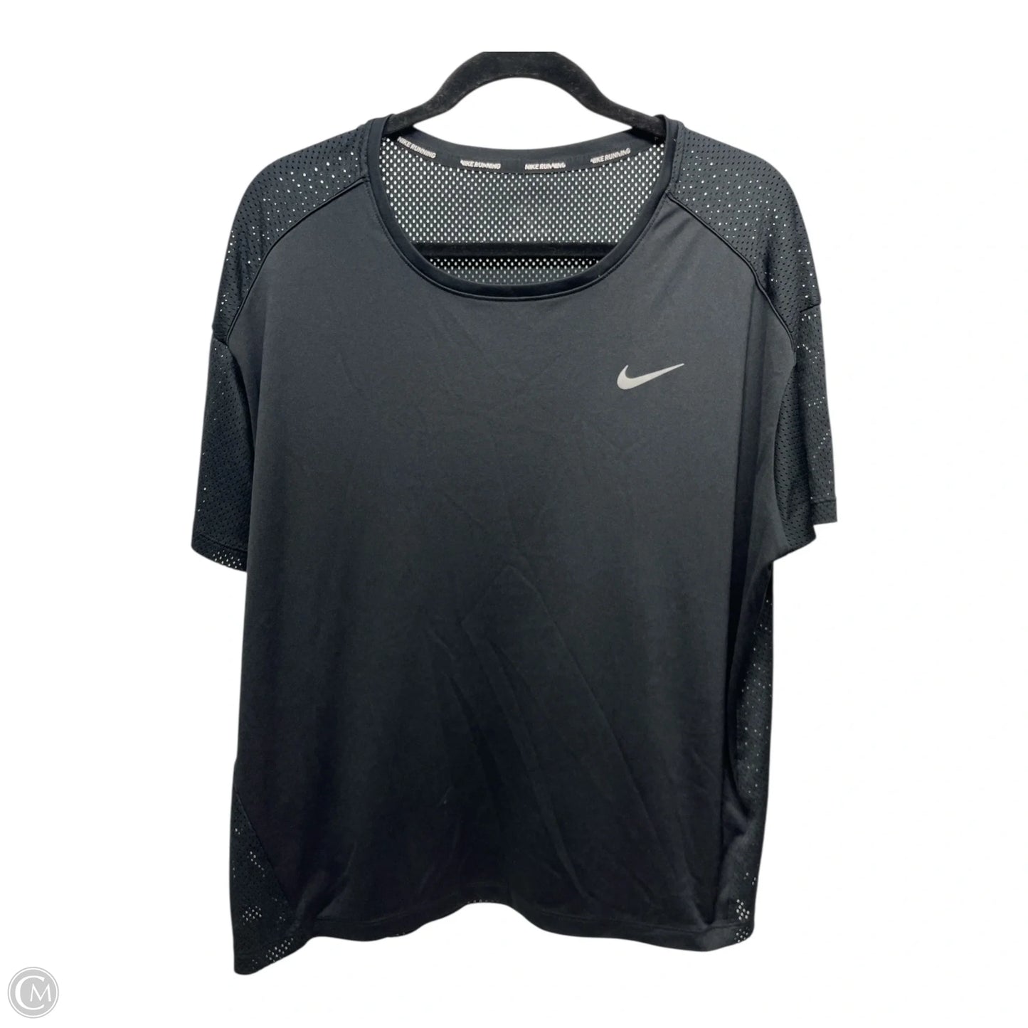 Athletic Top Short Sleeve By Nike Apparel In Black, Size: 1x