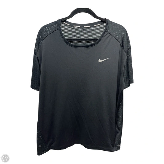 Athletic Top Short Sleeve By Nike Apparel In Black, Size: 1x