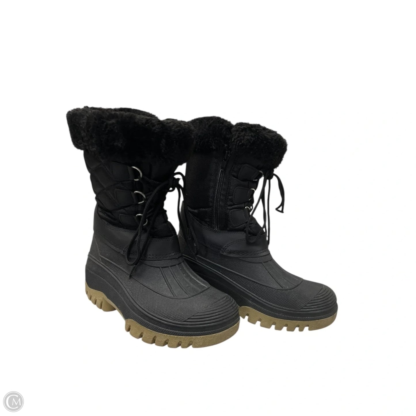 Boots Snow By Clothes Mentor In Black, Size: 5